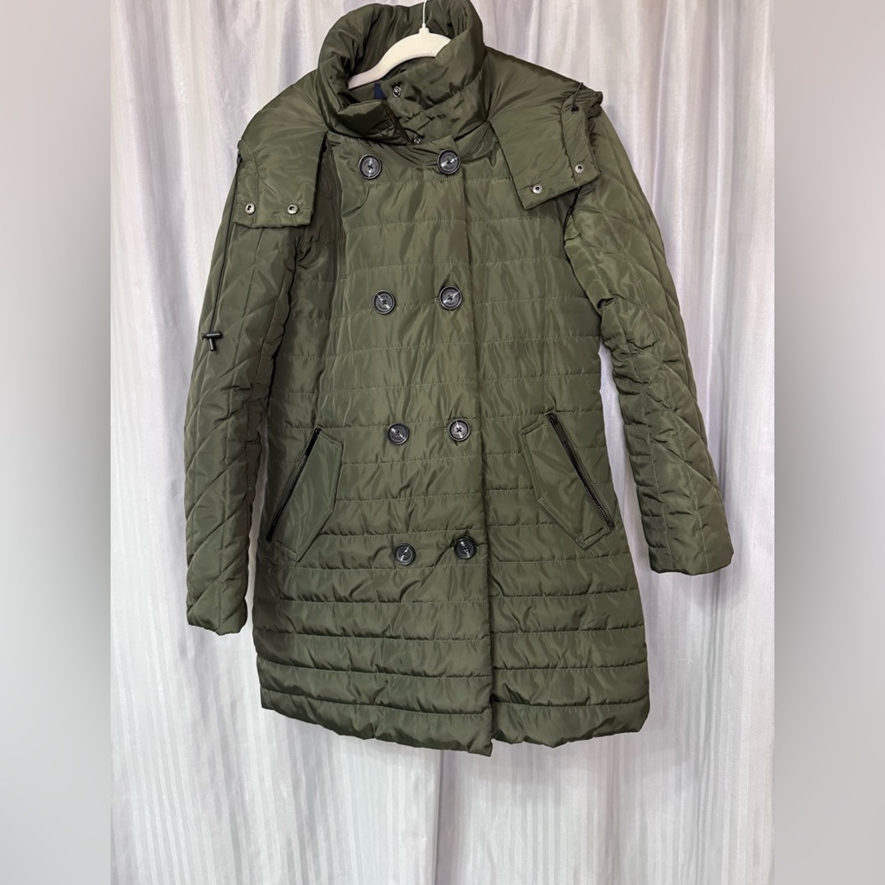 French Connection Dark Green Puffer Coat